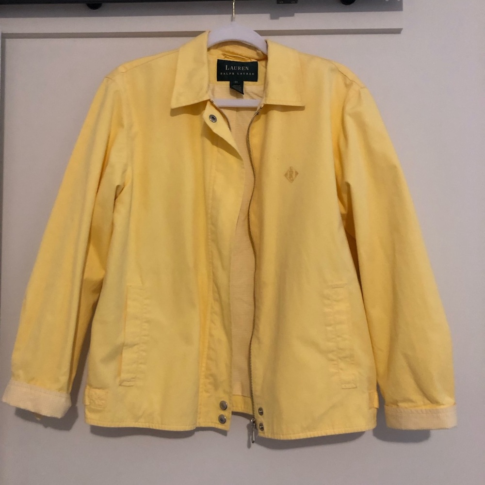 Lauren Ralph Lauren lightweight jacket, yellow, EUC